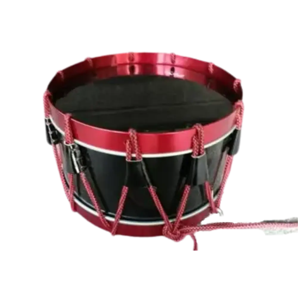 Tambor reglamentario vaso negro con aro anodizado y parche negro