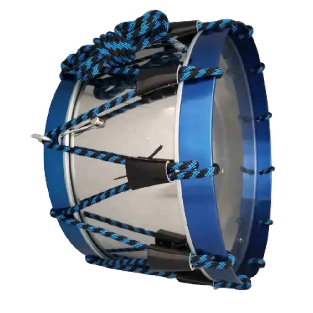 Tambor reglamentario de acero con aros anodizados y piola de nylon - Imagen 2