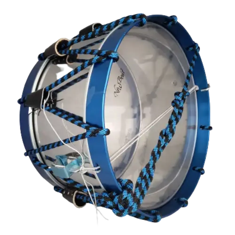 Tambor reglamentario de acero con aros anodizados y piola de nylon - Imagen 4