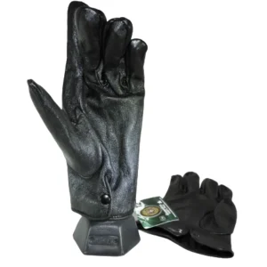 Guantes de piel negros para banda de guerra y escolta