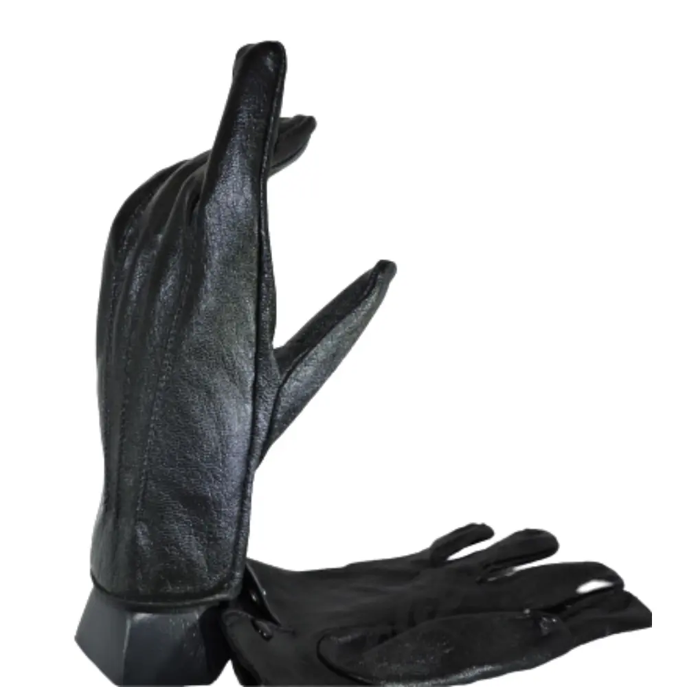 Guantes de piel negros para banda de guerra y escolta - Imagen 2