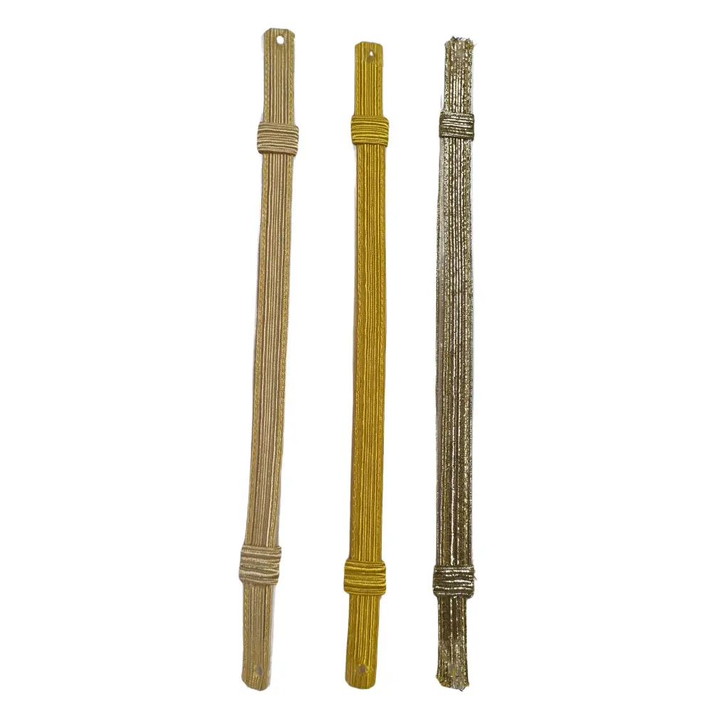 Carrillera dorada para uniforme de banda de guerra