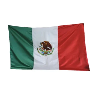 Bandera nacional con escudo bordado para ceremonias y escoltas