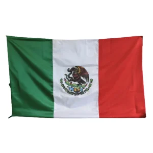 Bandera nacional con escudo pintado al óleo para ceremonias e instituciones
